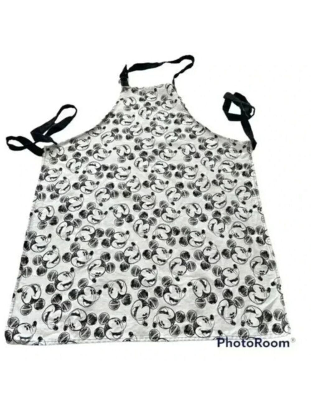 DISNEY Mickey Mouse White and Black Tie Back Contemporary Kitchen Apron